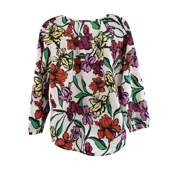 Roberta Roller Rabbit Womens Top Size Small Lucy Jorales Iris Floral Print - Picture 6 of 11